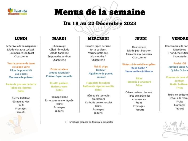Nos menus
